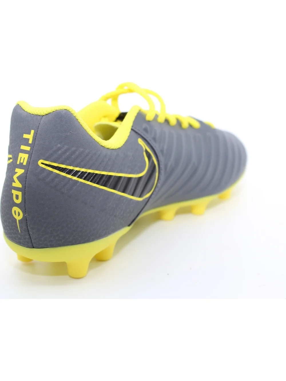 NIB Nike Tiempo JR LEGEND 7 Club FG Youth Soccer Cleats Shoes 3.5Y Gray & Yellow